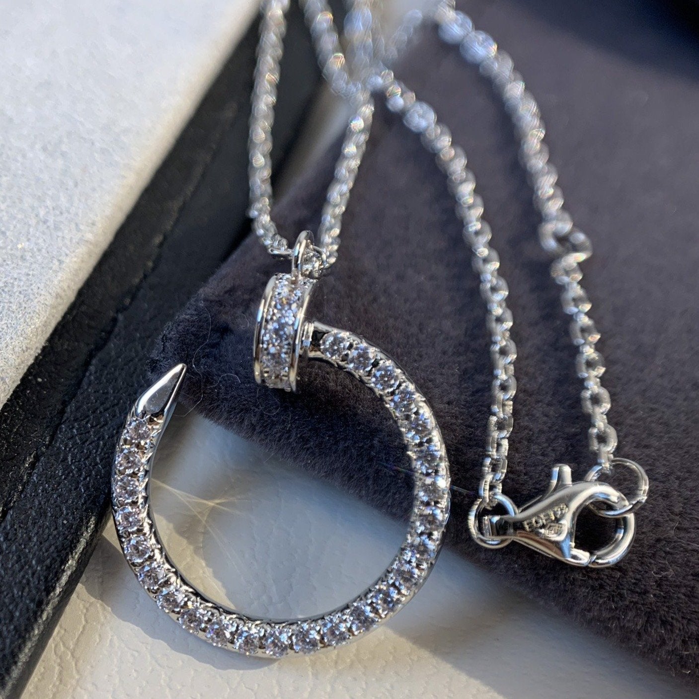 [Select]JUSTE NECKLACE SILVER DIAMONDS