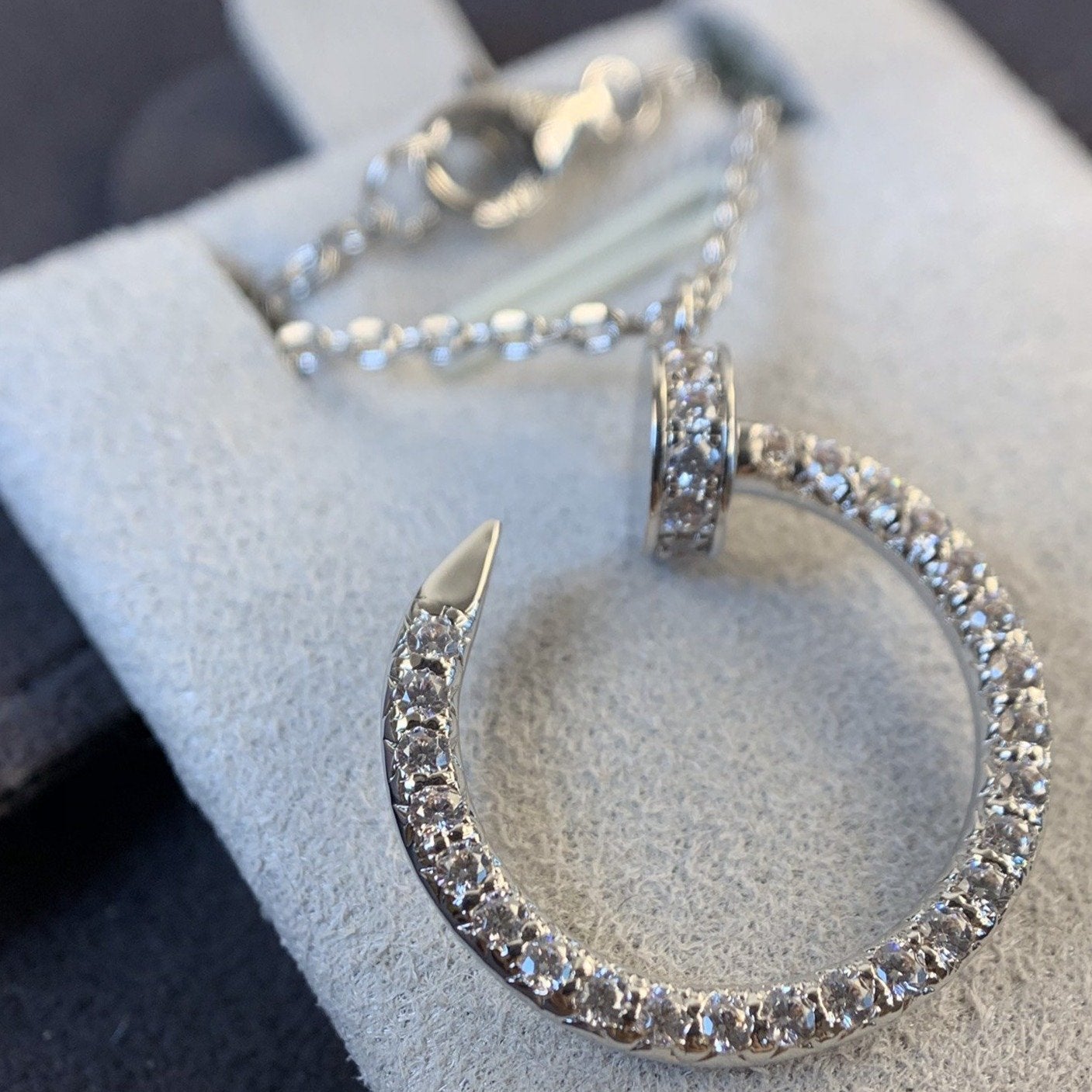 [Select]JUSTE NECKLACE SILVER DIAMONDS