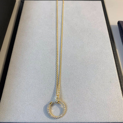 [Select]JUSTE NECKLACE GOLD DIAMONDS