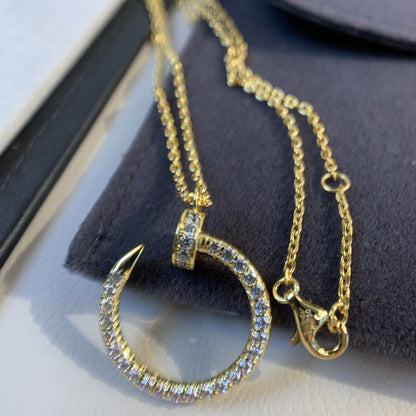 [Select]JUSTE NECKLACE GOLD DIAMONDS