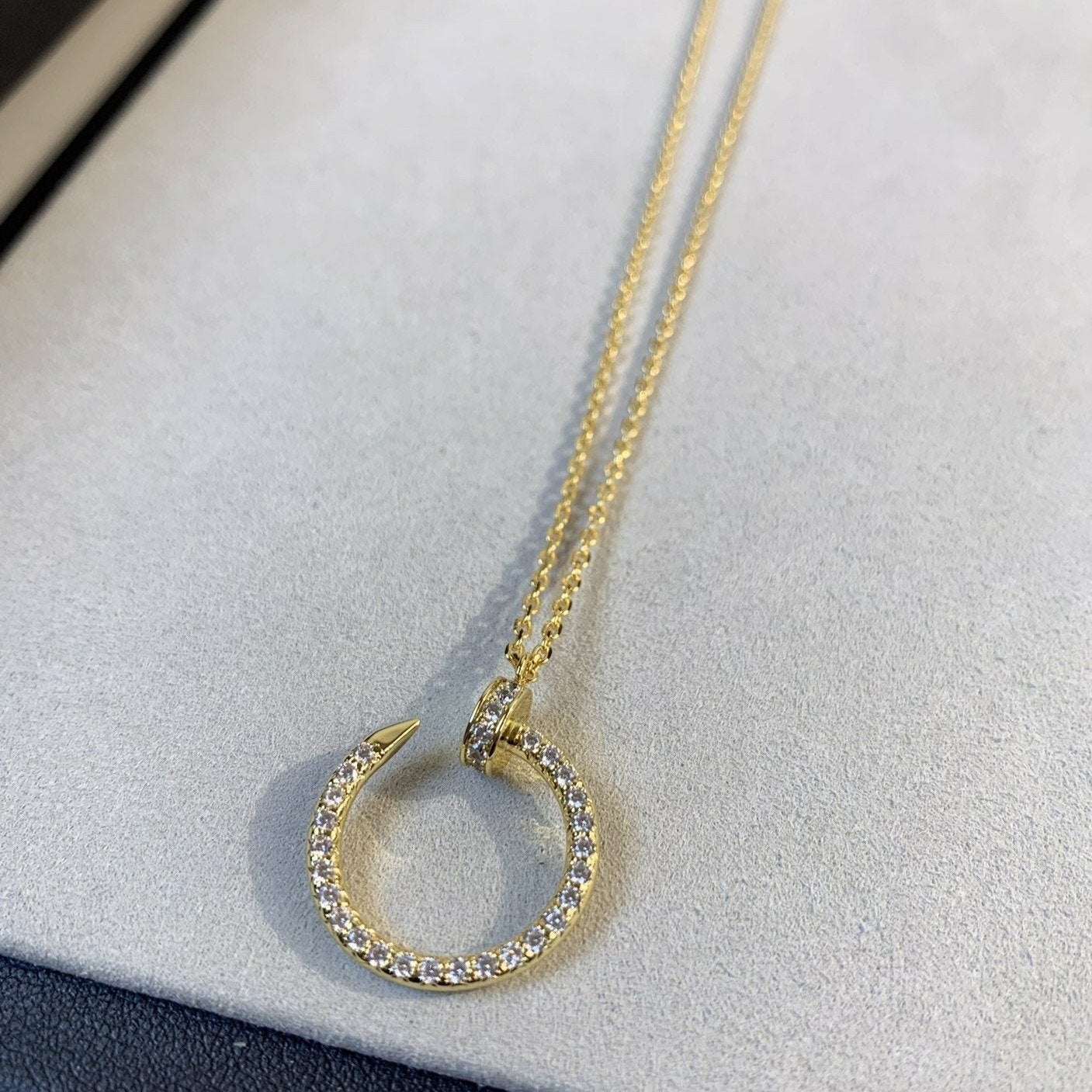 [Select]JUSTE NECKLACE GOLD DIAMONDS