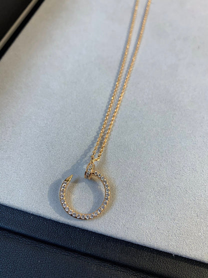[Select]JUSTE NECKLACE PINK GOLD DIAMONDS