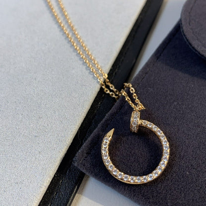[Select]JUSTE NECKLACE PINK GOLD DIAMONDS