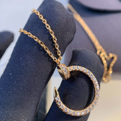[Select]JUSTE NECKLACE PINK GOLD DIAMONDS