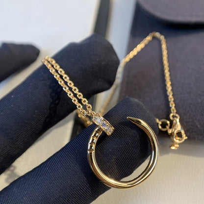 [Select]JUSTE NECKLACE PINK GOLD DIAMONDS