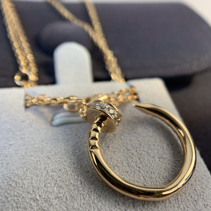 [Select]JUSTE NECKLACE PINK GOLD DIAMONDS