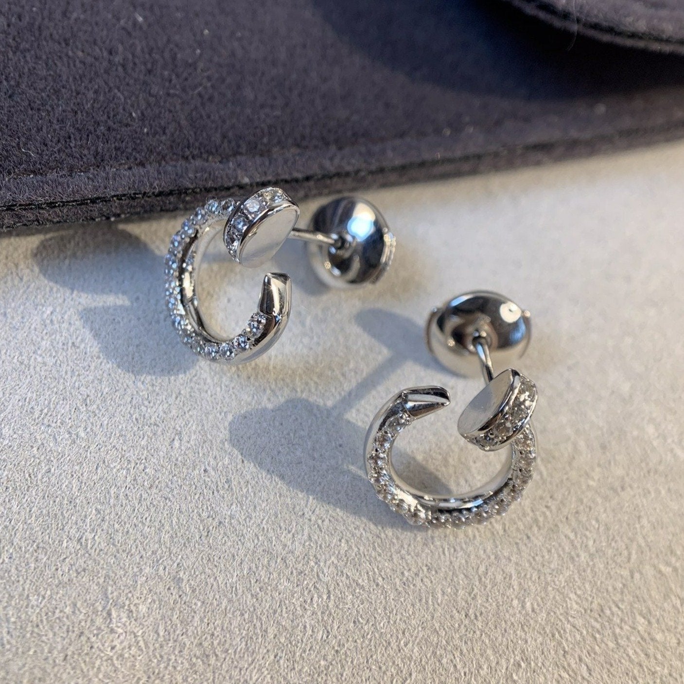[Select]JUSTE EARRINGS SILVER DIAMONDS