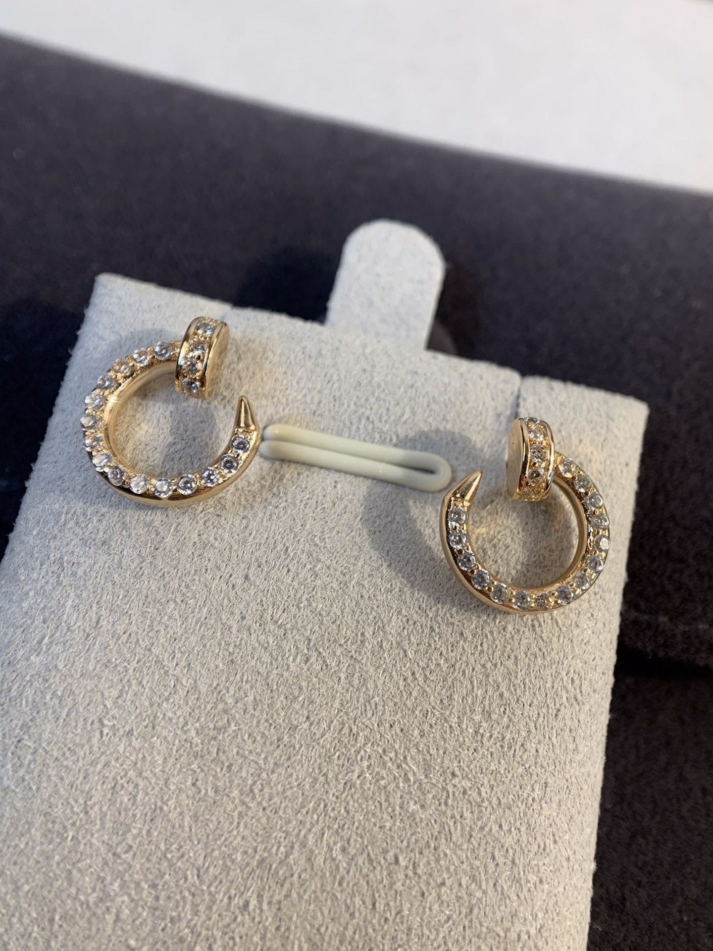 [Select]JUSTE EARRINGS GOLD DIAMONDS