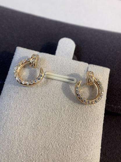 [Select]JUSTE EARRINGS GOLD DIAMONDS