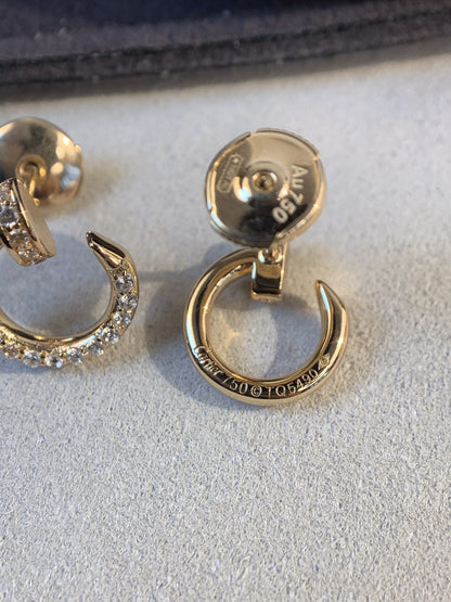 [Select]JUSTE EARRINGS GOLD DIAMONDS