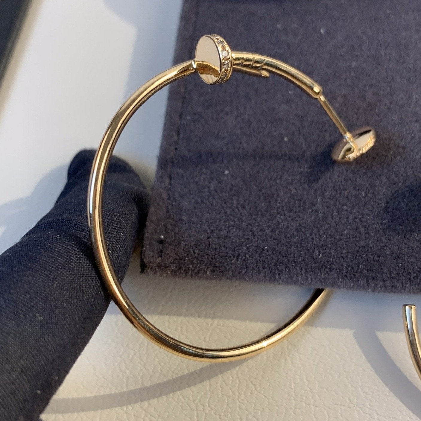 [Select]JUSTE EARRINGS GOLD DIAMONDS 1.8MM