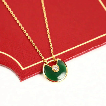 [Select]AMULETTE GOLD MALACHITE NECKLACE