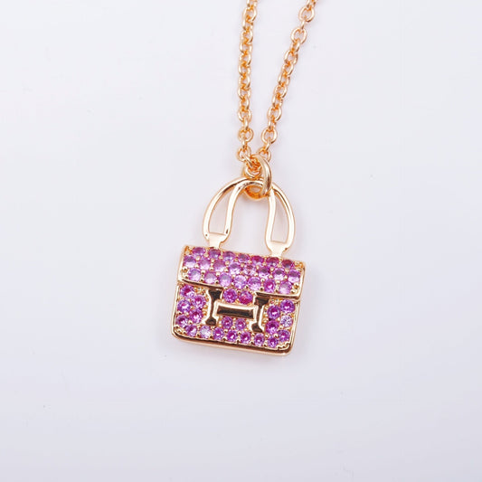 [Select]CONSTANCE PEDANT PURPLE DIAMOND NECKLACE