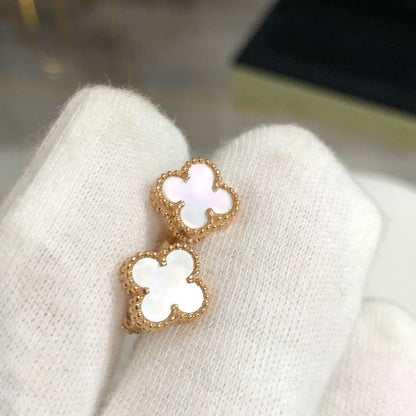 [Select]CLOVER MINI GOLD EARRINGS