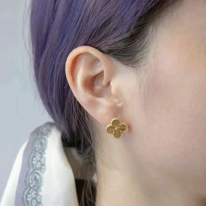 [Select]CLOVER MEDIUM 1 MOTIFS LASER EARRINGS