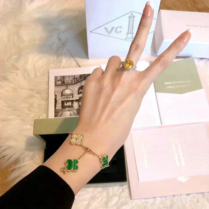 [Select] CLOVER 5 MOTIF MALACHITE BRACELET COLLECTION