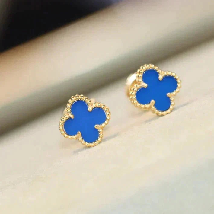 [Select]CLOVER MINI 9.5MM TURQUOISE EARRINGS