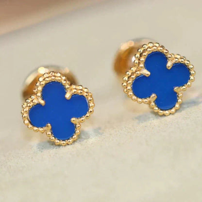 [Select]CLOVER MINI 9.5MM TURQUOISE EARRINGS