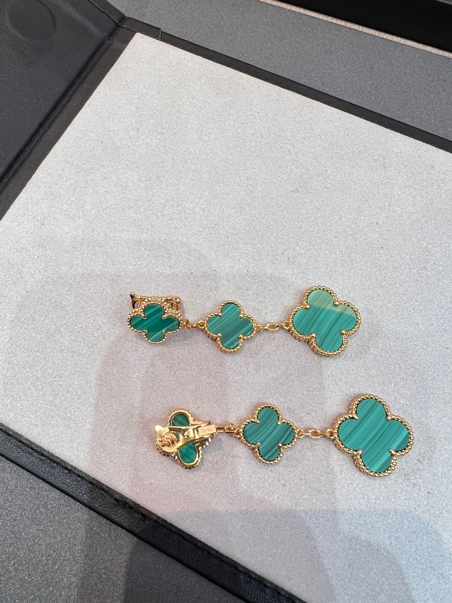[Select]CLOVER MALACHITE 3 MOTIFS GOLD