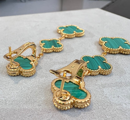 [Select]CLOVER MALACHITE 3 MOTIFS GOLD