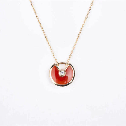 [Select]AMULETTE GOLD CARNELIAN ONYX NECKLACE