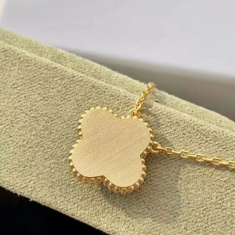 [Select]CLOVER 15MM DIAMOND TURQUOISE NECKLACE
