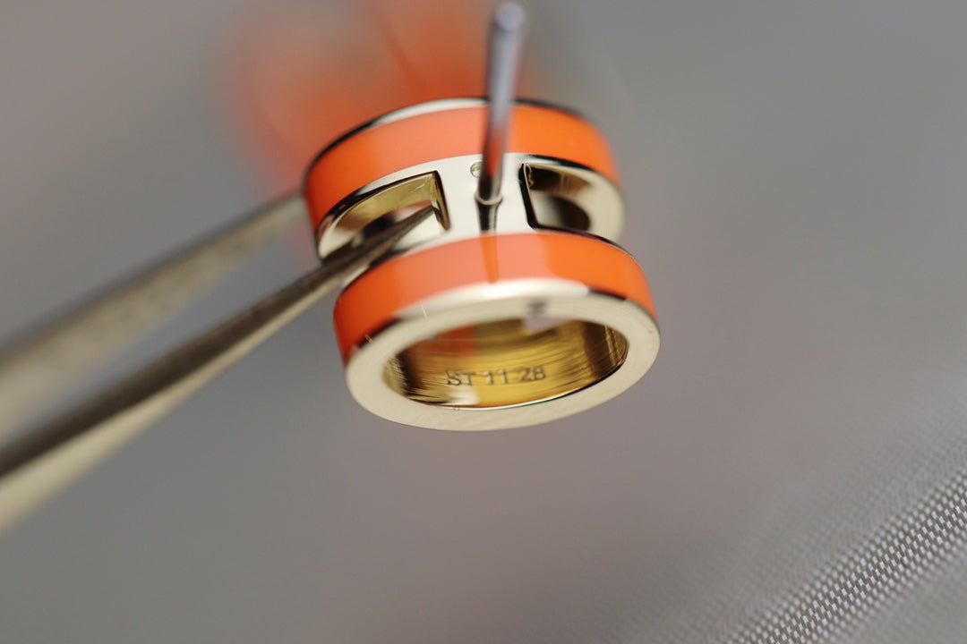 [Select]MINI POP H EARRINGS ORANGE