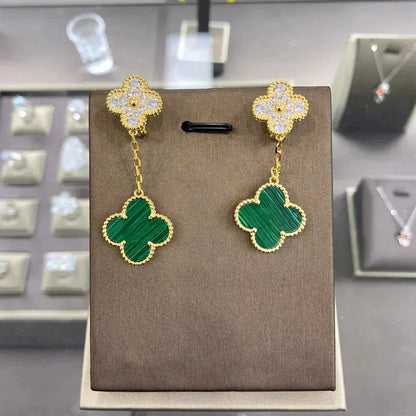 [Select]CLOVER  2 MOTIFS  DIAMOND  EARRINGS (MULTIPLE CHOICESç´