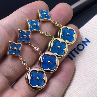 [Select]STAR AND SUN AGATE DIAMOND EARRINGS