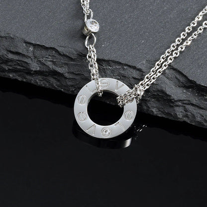 [Select]LOVE NECKLACE 16MM 2 DIAMONDS