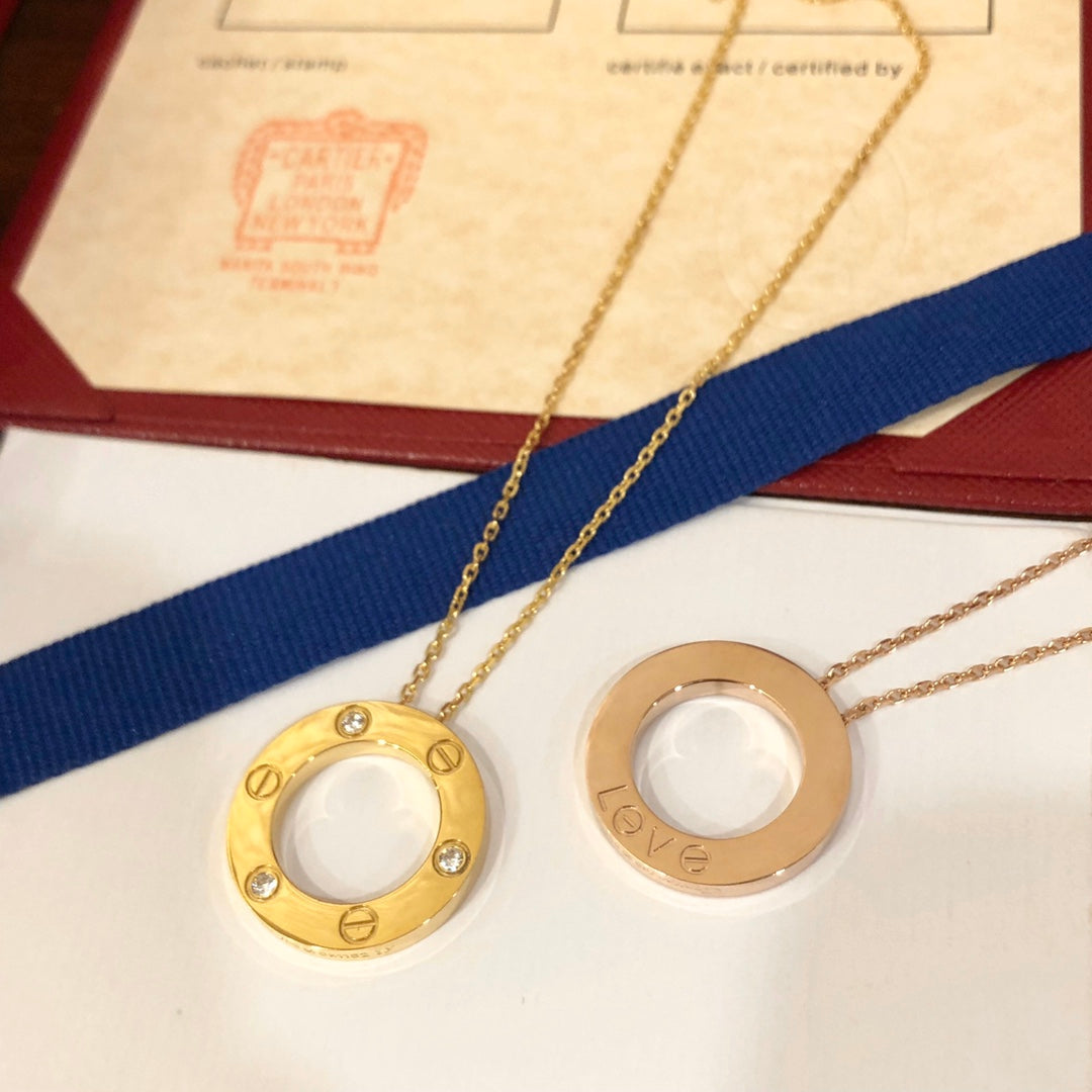 [Select]LOVE NECKLACE 16MM 3 DIAMONDS