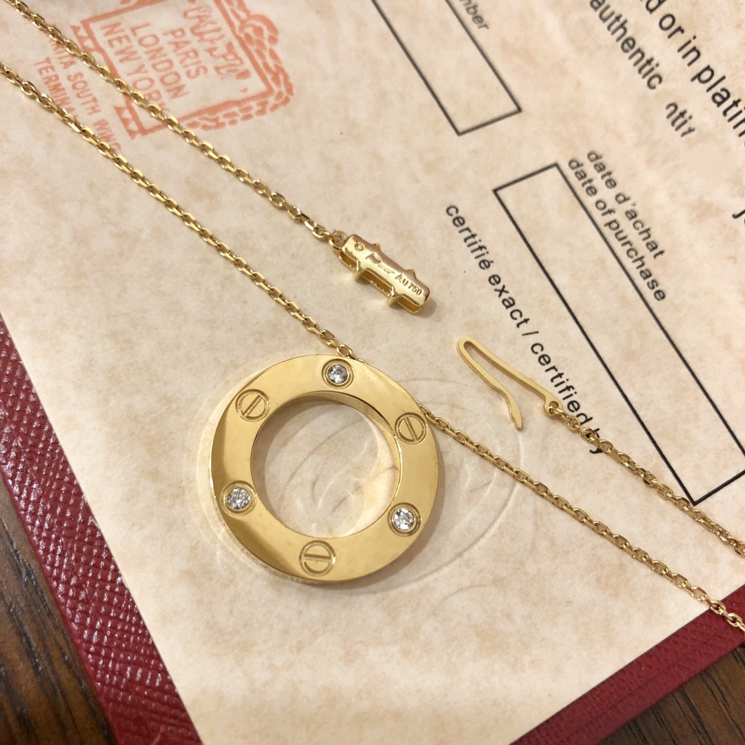 [Select]LOVE NECKLACE 16MM 3 DIAMONDS