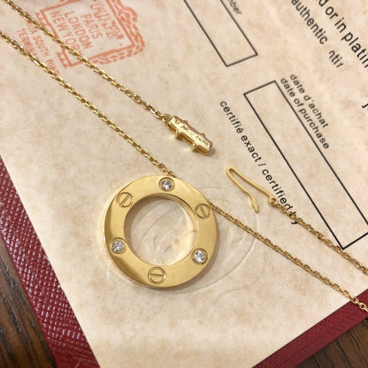 [Select]LOVE NECKLACE 16MM 3 DIAMONDS