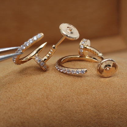 [Select]JUSTE EARRINGS 12.75MM PINK GOLD DIAMOND