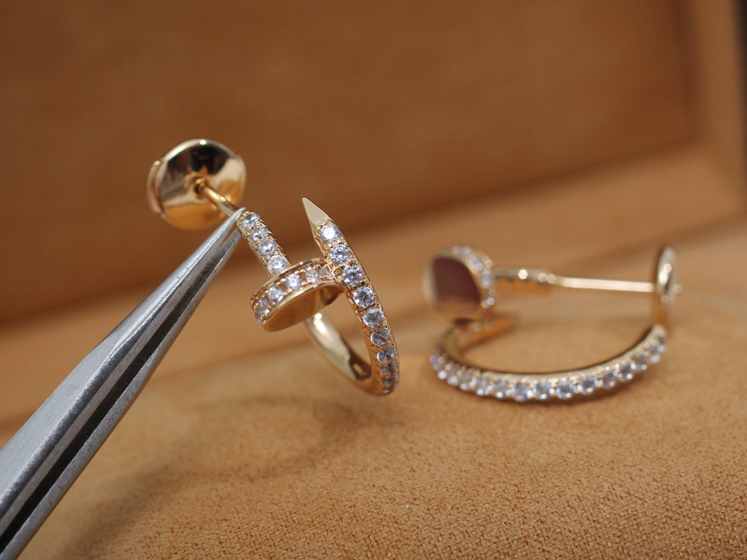 [Select]JUSTE EARRINGS 12.75MM PINK GOLD DIAMOND