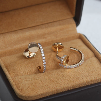 [Select]JUSTE EARRINGS 12.75MM PINK GOLD DIAMOND