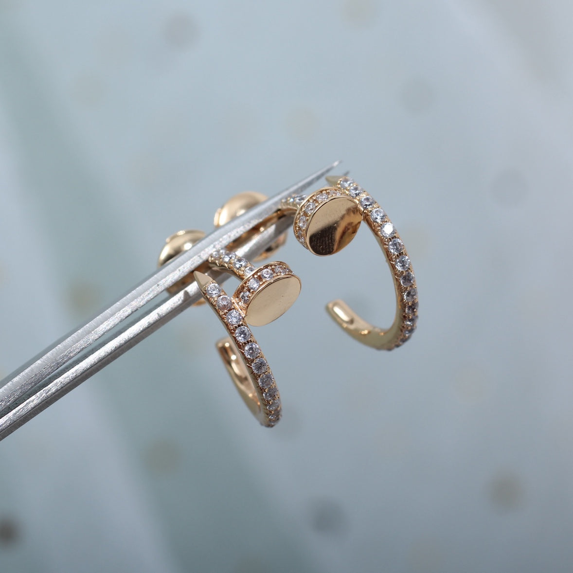 [Select]JUSTE EARRINGS 12.75MM PINK GOLD DIAMOND