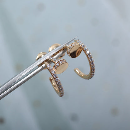[Select]JUSTE EARRINGS 12.75MM PINK GOLD DIAMOND