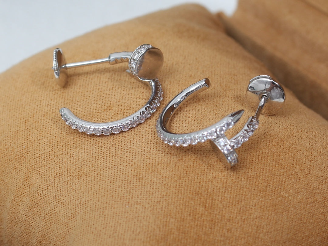 [Select]JUSTE EARRINGS 12.75MM SILVER DIAMOND