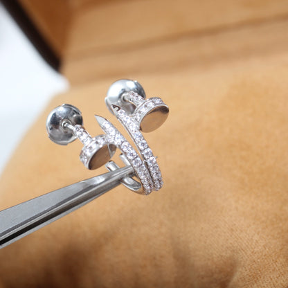 [Select]JUSTE EARRINGS 12.75MM SILVER DIAMOND