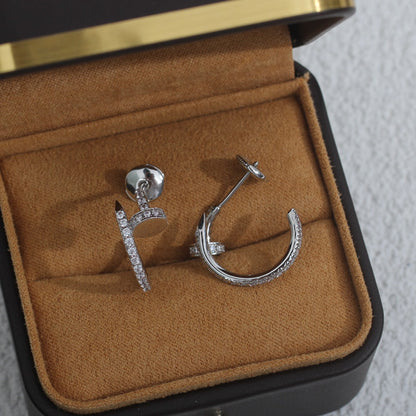 [Select]JUSTE EARRINGS 12.75MM SILVER DIAMOND