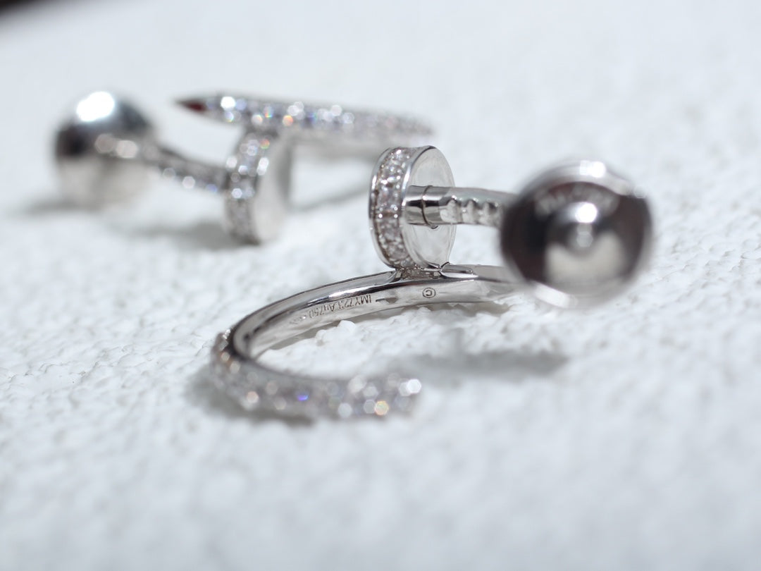 [Select]JUSTE EARRINGS 12.75MM SILVER DIAMOND