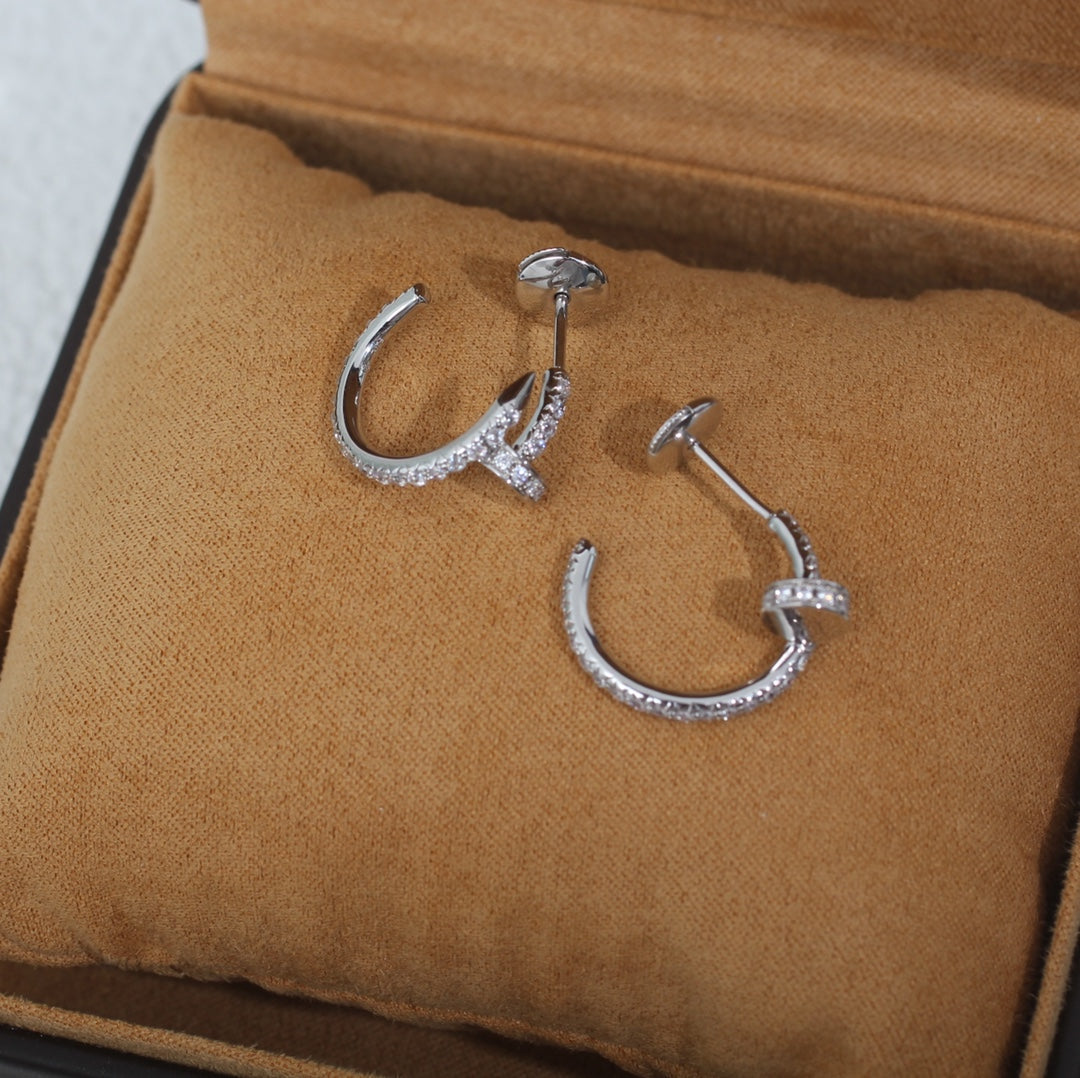 [Select]JUSTE EARRINGS 12.75MM SILVER DIAMOND