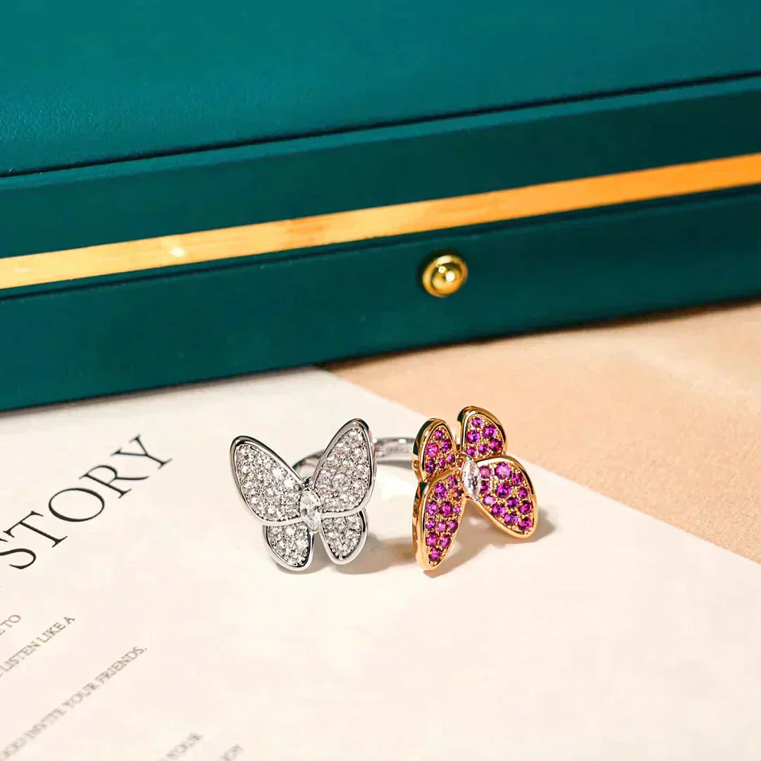 [Select]TWIN BUTTERFLY DIAMOND RING