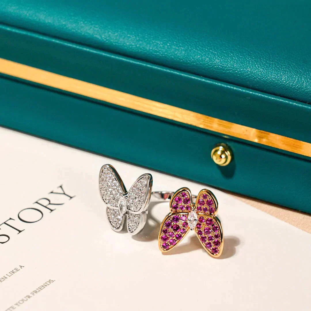 [Select]TWIN BUTTERFLY DIAMOND RING