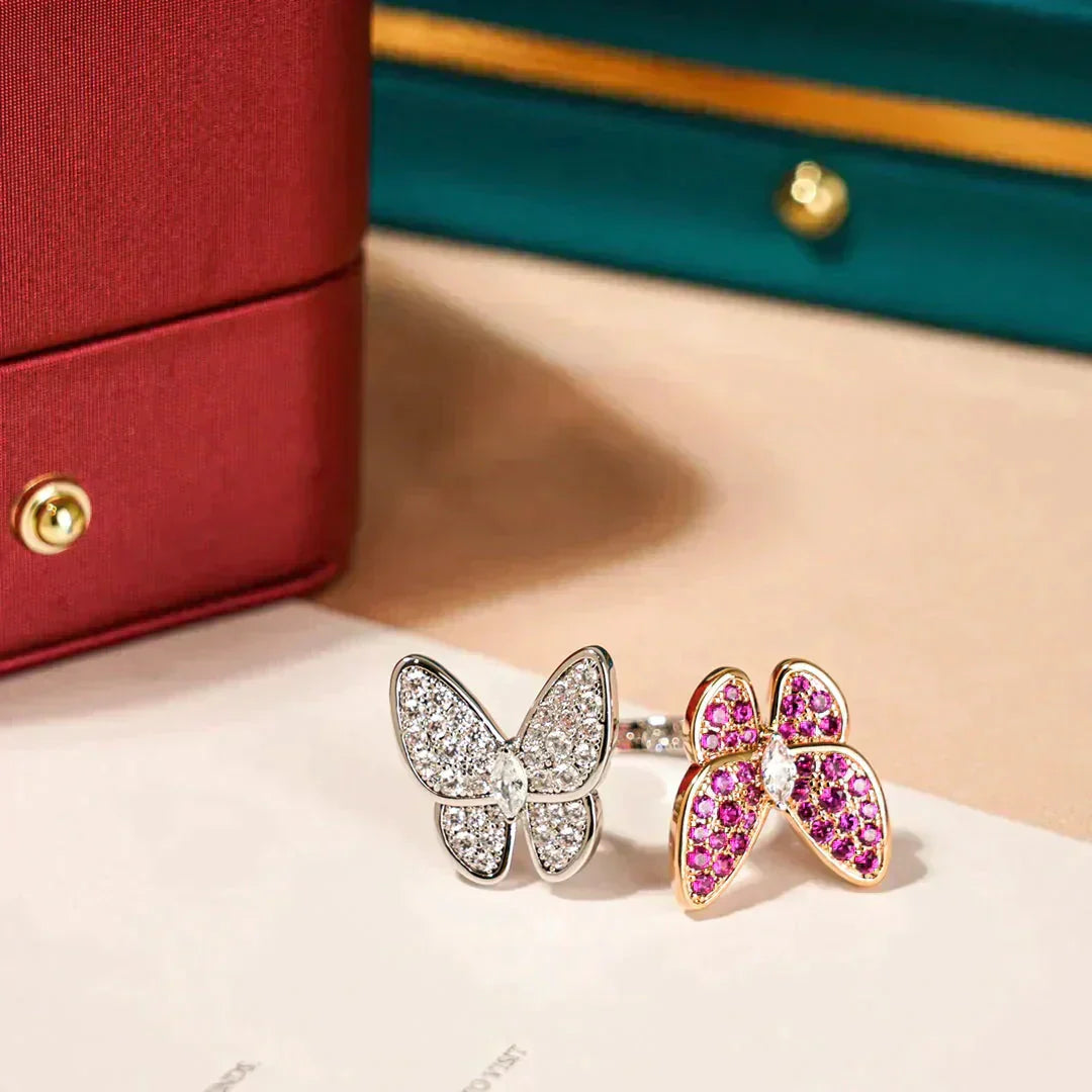 [Select]TWIN BUTTERFLY DIAMOND RING