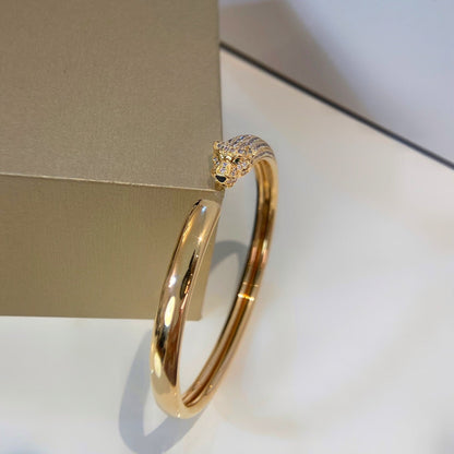 [Select]PANTHERE GOLD DIAMOND OPEN BRACELET