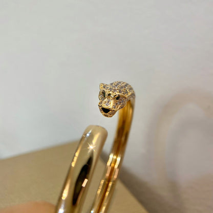 [Select]PANTHERE GOLD DIAMOND OPEN BRACELET
