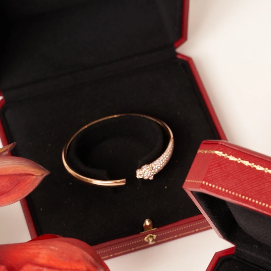 [Select]PANTHERE Select GOLD DIAMOND OPEN BRACELET