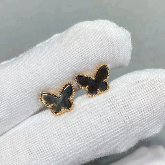 [Select]BUTTERFLY DARK MOP  EARRINGS